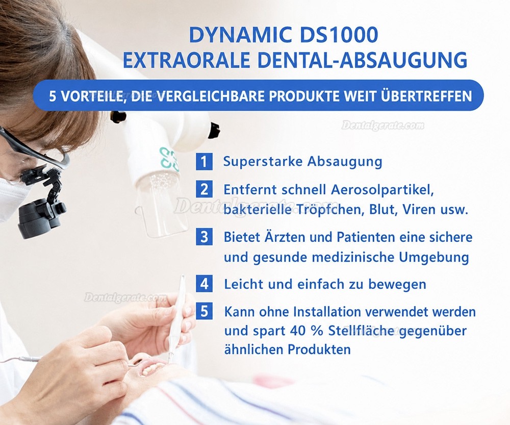 Dynamic Extraorale Absaugung Ger&auml;t Extraoraler Vakuumaspirator Maschine DS1000